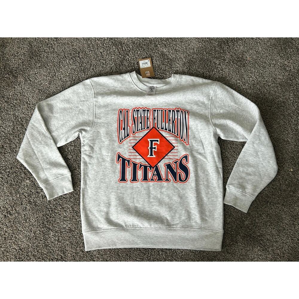 Cal State Fulerton Titans Large Gray Crewneck Rivalry Threads Sweatshirt (NWT)